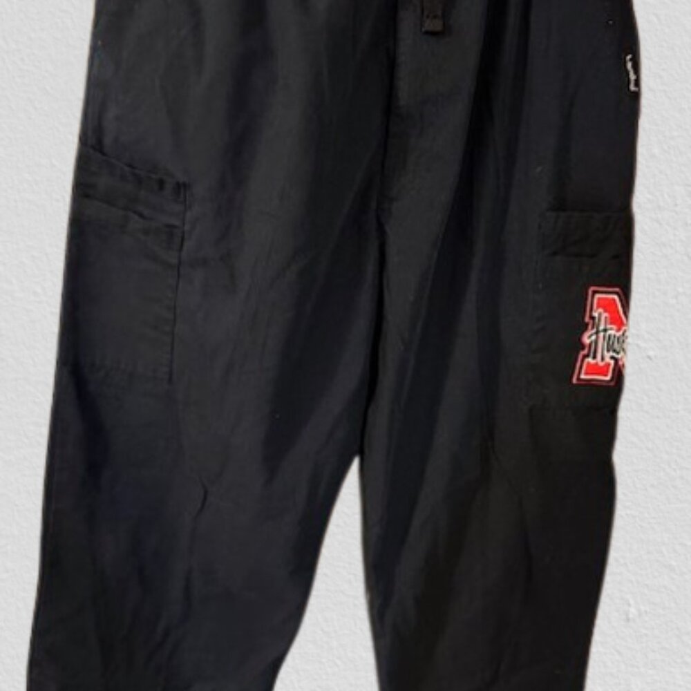 Black Landau Scrub Pants with Huskers Logo   - Men's  7392